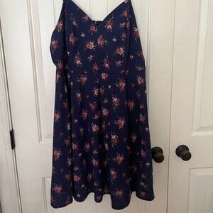 Modcloth Fervour Sleeveless V-Neck Floral Skater Dress 3X